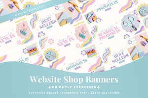 Cream Pastel Shopify Banners, a Shopify Template by Template Twist Shop