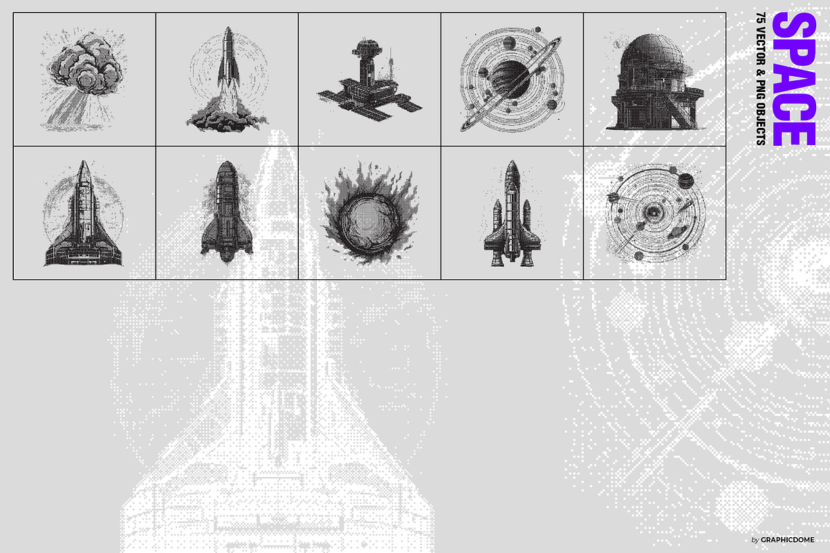 270 Dither Bitmap Vector & PNGs, an Object Graphic by Graphicdome (Photo 23 of 40)