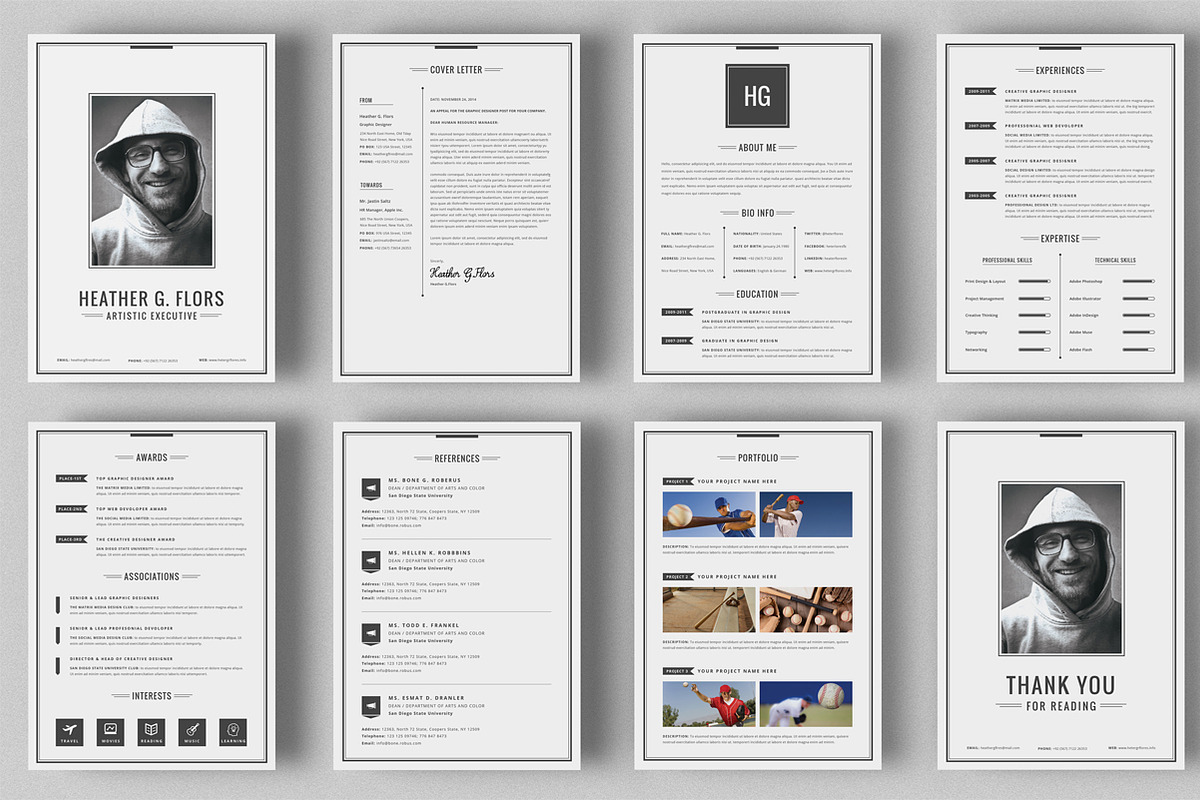 8 Pages Extended Resume CV MS Word, a Resume Template by SNIPESCIENTIST