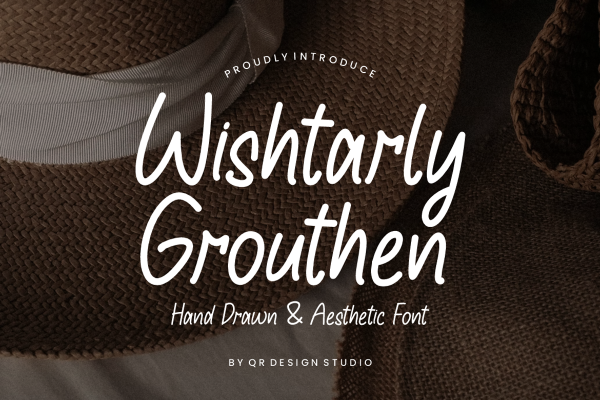 Wishtarly Grouthen Font, a Handwritten Font by QR Design Studio (Photo 1 of 7)