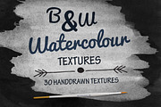 B&W Watercolour Texture Backgrounds, a Texture Graphic by Design Shop (Thumbnail 1 of 4)