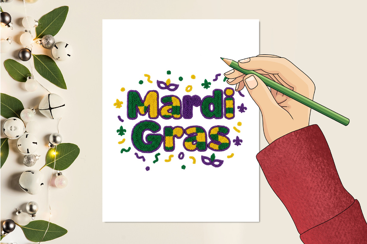 Faux Yarn Mardi Gras Png Louisiana P, an Illustration by designcity5 (Photo 3 of 9)