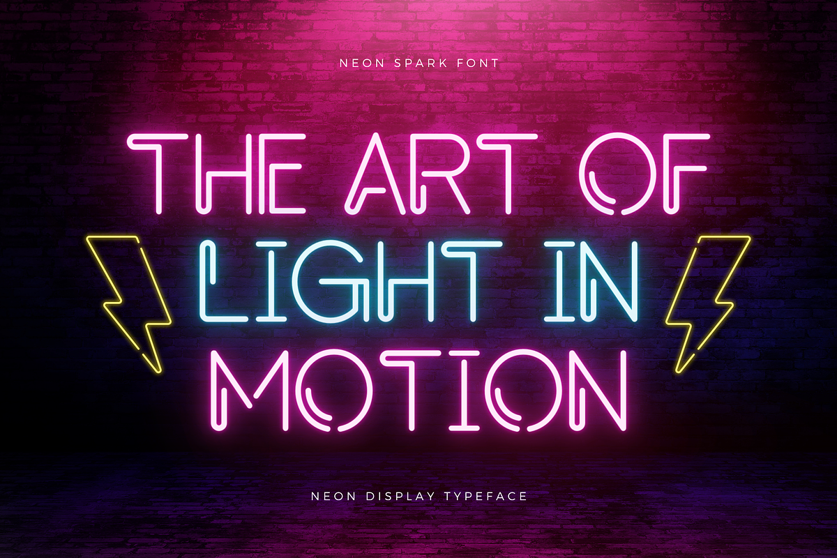 Neon Spark – Neon Font, a Sans Serif Font by Sronstudio (Photo 9 of 12)