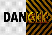 Danger 3D editable text effect, a Layer Style Add-On by Hello Muh (Thumbnail 2 of 2)