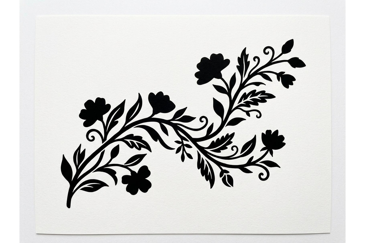 Elegant Floral Vine Silhouette, an Object Graphic by Creativeshirt (Photo 3 of 3)