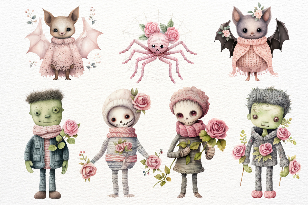 Creepy Doll Watercolor Sublimation, a Decorative Illustration by Maysa Art (Photo 2 of 6)