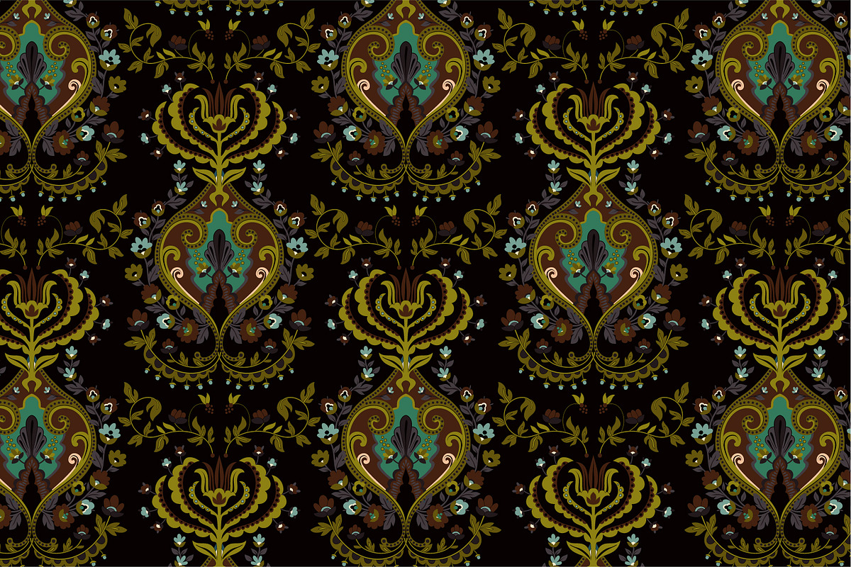 Black Indian Patterns part I, a Pattern Graphic by Sunny_Lion