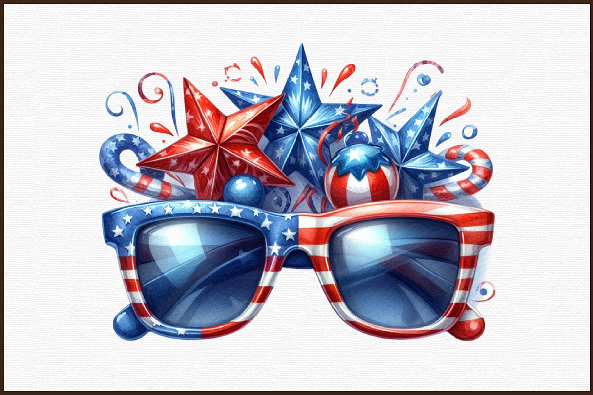 American 4th of July - Patriotic Gla, an Illustration by Sublimation Artist (Photo 3 of 6)