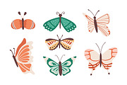 Colorful Hand-Drawn Butterflies, an Animal Illustration by Zeukaa (Thumbnail 5 of 7)