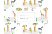 Safari Animals Savanna pattern, a Pattern Graphic by Milatoo (Thumbnail 3 of 4)