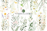 Watercolor Delicate Wildflowers, a Decorative Illustration by Patishop Art (Thumbnail 1 of 7)