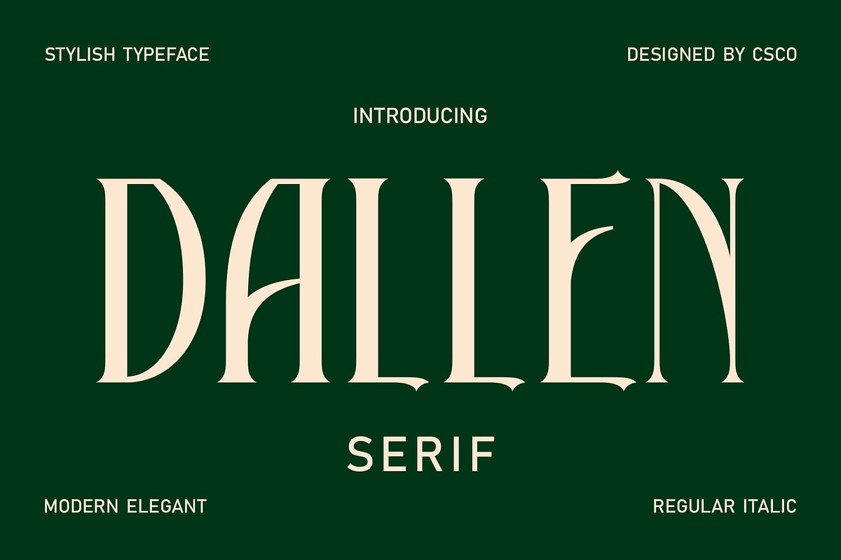 Dallen – Serif Font, a Serif Font by Craft Supply Co. (Photo 1 of 8)