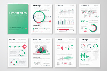 Infographic Brochure Elements 8, a Work Illustration by Infographic Template Shop