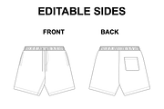 Basic Shorts Vector Flat Mockup, a Bottom Mockup by Infinity Mockups (Thumbnail 2 of 9)
