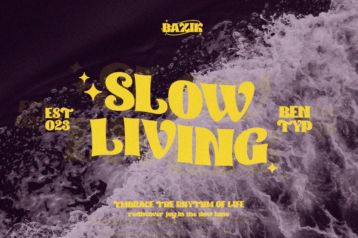 Baxik - Fat Funk Font, a Sans Serif Font by Bentype Studio (Photo 3 of 8)
