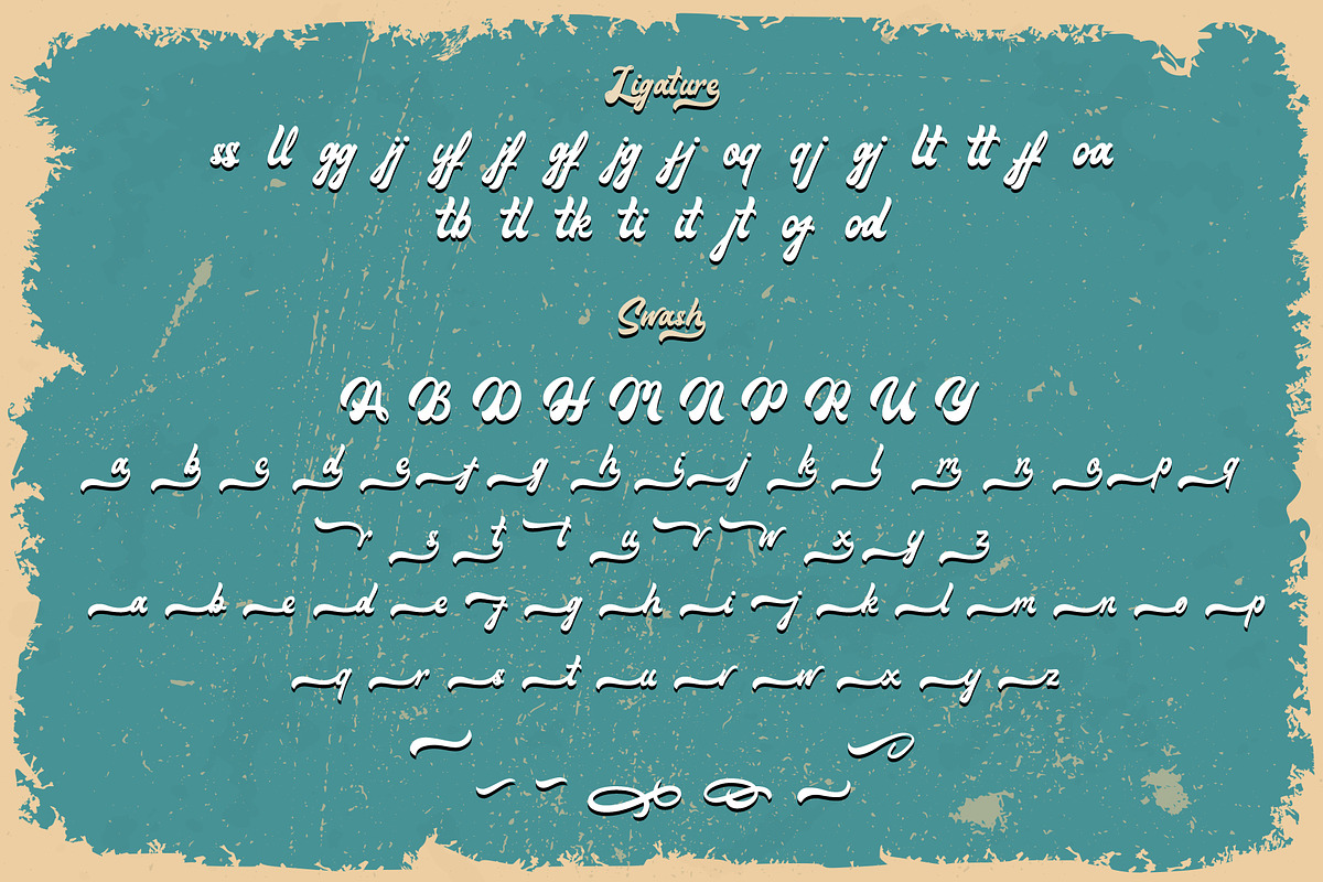 Maimoonde Vintage Font, a Script Font by Motiontail Studio (Photo 10 of 12)