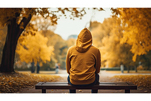 cozy yellow hoodie ai generated, a Nature Photo by pikepicture