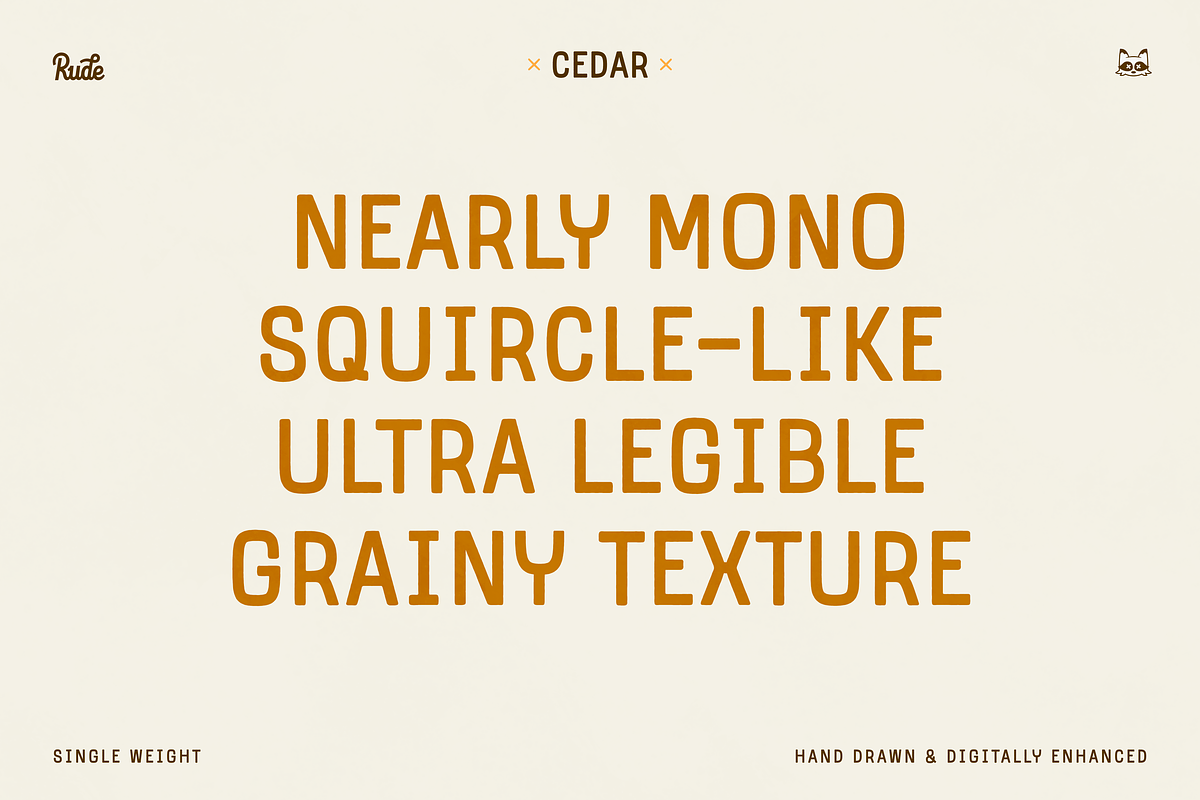 Cedar Display Font, a Sans Serif Font by bryrude (Photo 2 of 5)