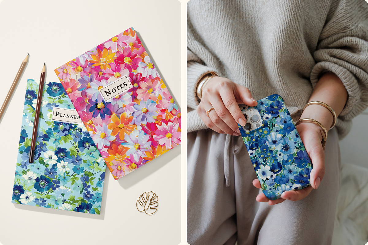 Confetti Meadow Painted Florals, a Pattern Graphic by Ninterints (Photo 8 of 11)