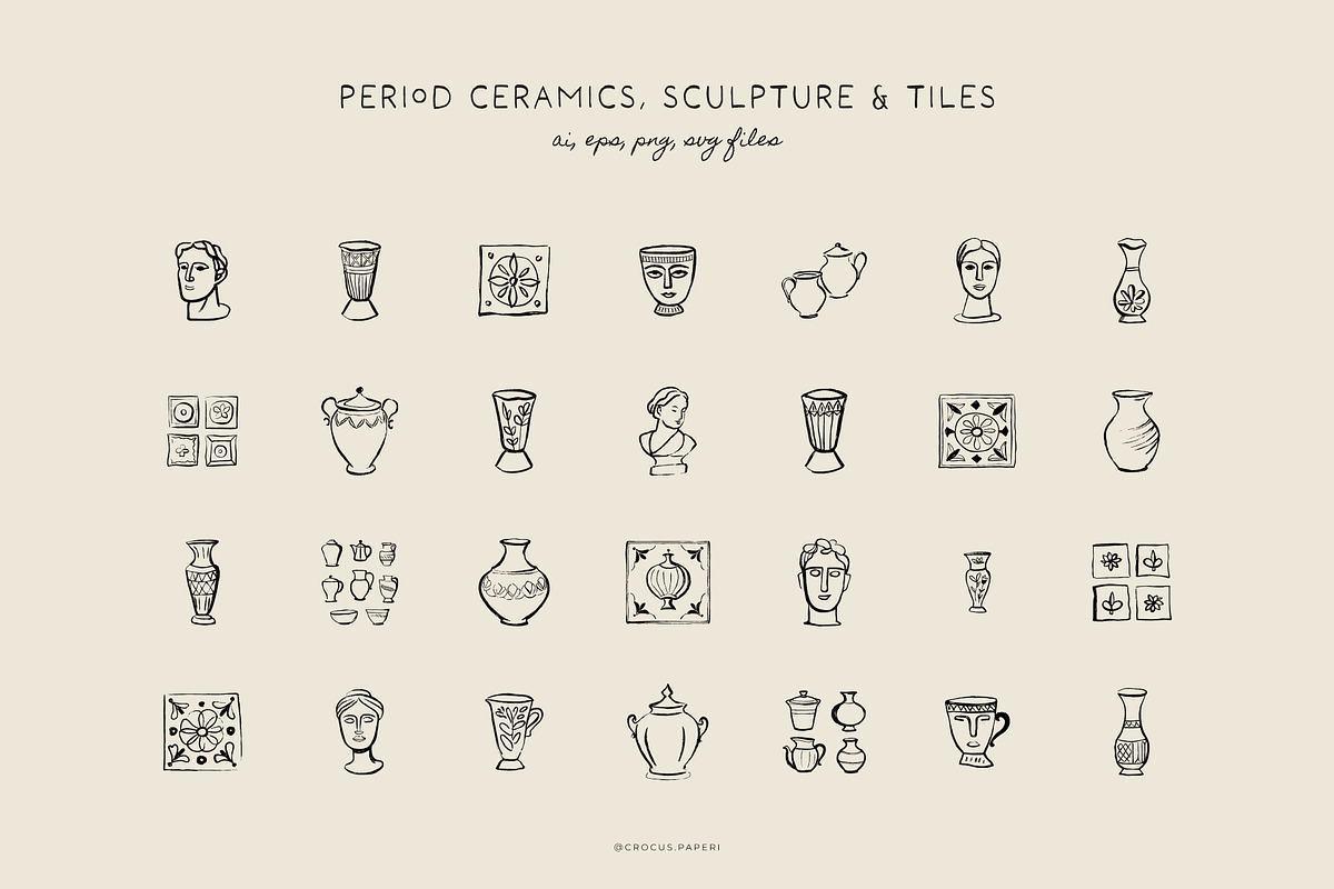 CERAMICS & POTTERY illustrations, a Decorative Illustration by Crocus Paperi (Photo 4 of 5)