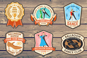 Ballroom Dance Club Patches