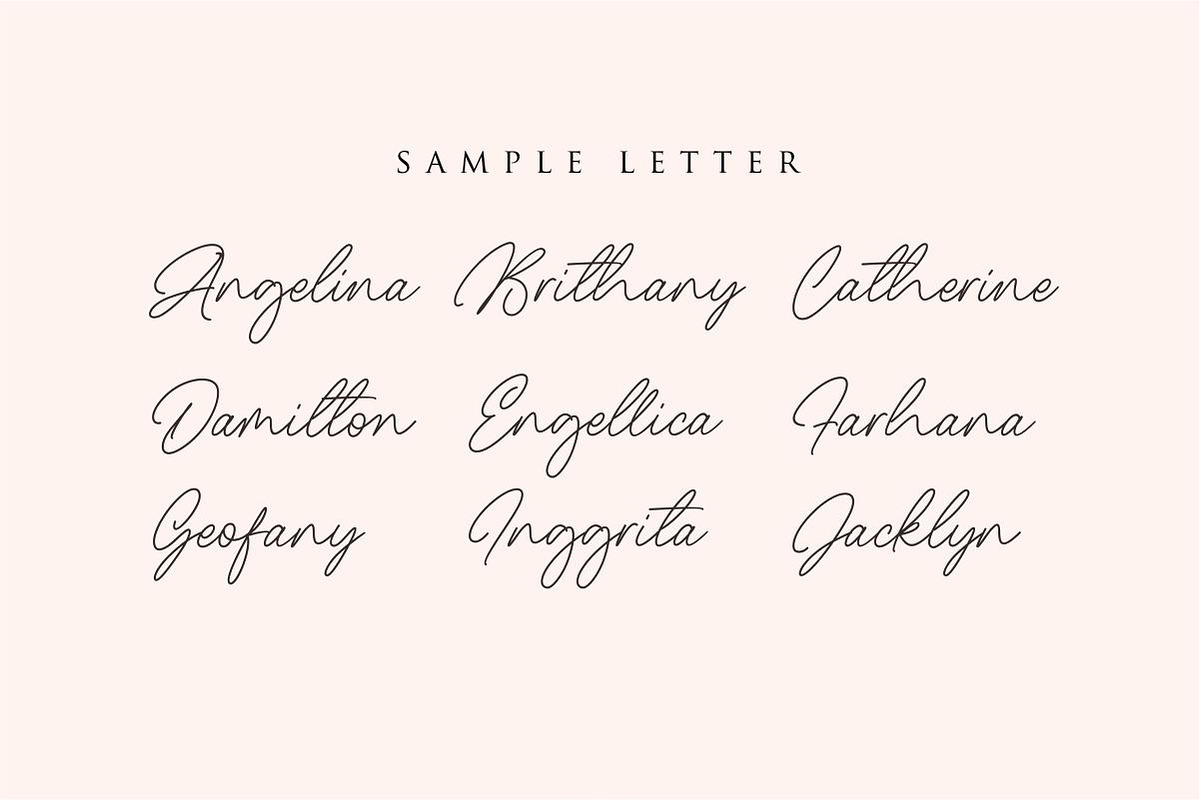 Michellina Handwritten Font, a Handwritten Font by typeline studio (Photo 5 of 9)
