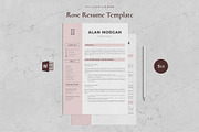 Resume Template 4 Page - Rose, a Resume Template by Aprilea (Thumbnail 1 of 6)