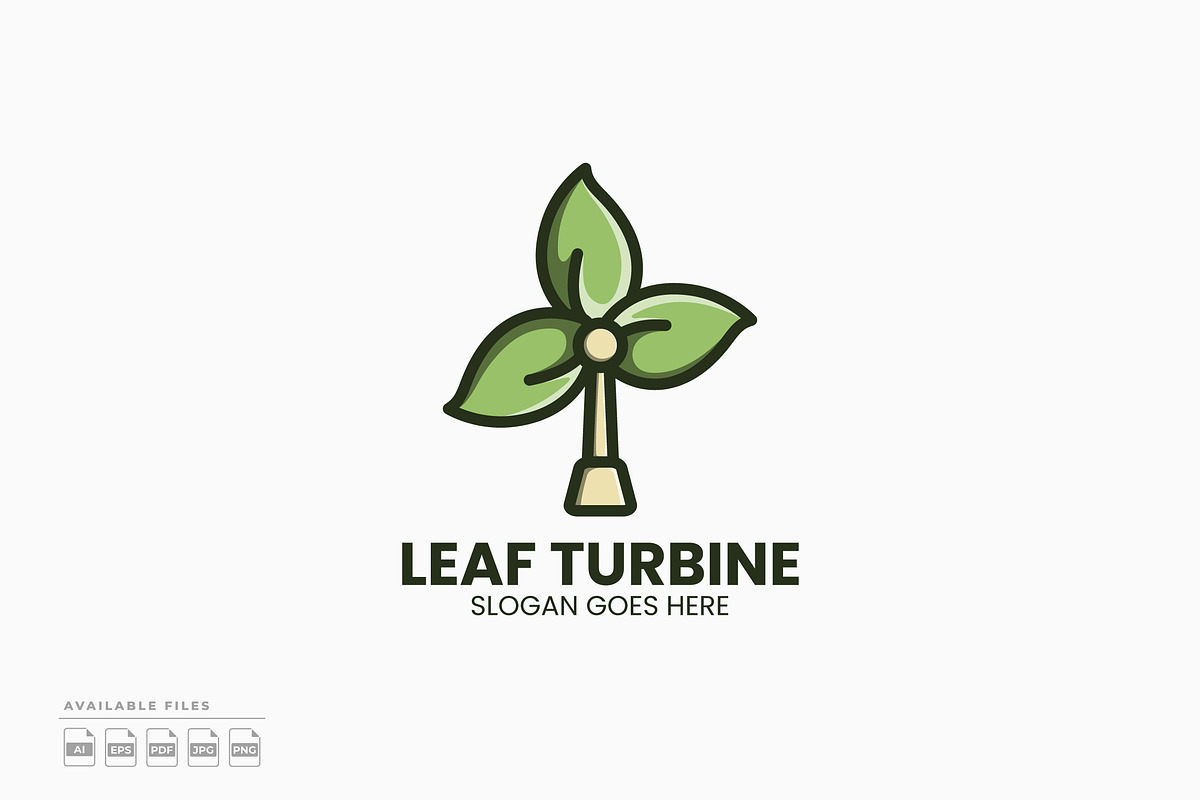 Leaf Turbine Logo, a Branding & Logo Template by Zeer Graphic