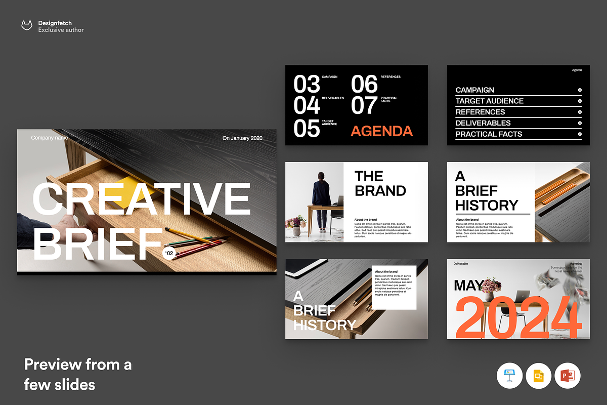 Creative Design Brief template, a Presentation Template by Oday Noon (Photo 2 of 7)