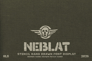 Neblat Stencil Font