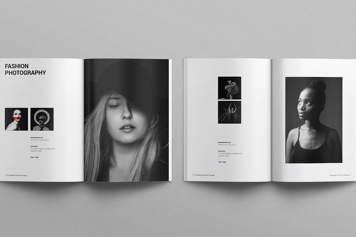 Photography Portfolio Template, a Brochure Template by E-Type (Photo 3 of 7)