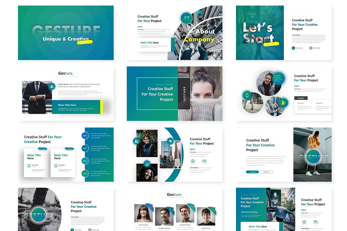Gesture - Keynote Template, a Presentation Template by AQR Studio