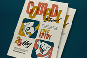Brown Comedy Show Flyer Set, a Flyer Template by graphicook (Thumbnail 2 of 3)