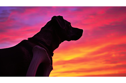 chew dog bone silhouette ai, an Animal Photo by pikepicture