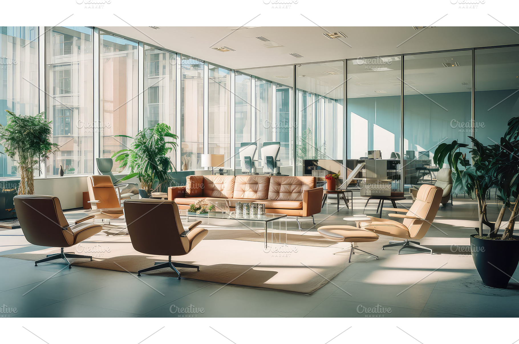 chair empty office background ai, a Business Photo by pikepicture
