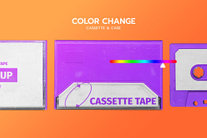 One Cassette Tape Mockup