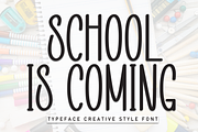 School Is Coming | Script Font, a Script Font by Scratchones (Thumbnail 1 of 8)