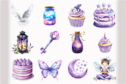 Fairy Birthday Clipart, an Illustration by Design Market (Thumbnail 4 of 5)