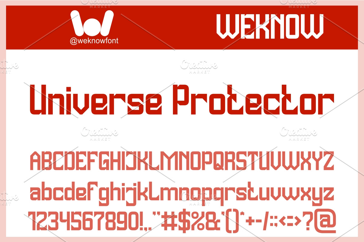Universe Protector Font, a Sans Serif Font by weknow (Photo 1 of 8)