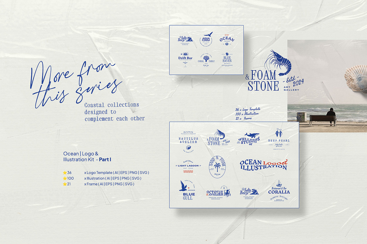 Ocean | Logo & Illustration Kit P2, a Branding & Logo Template by KetteCreate (Photo 22 of 22)
