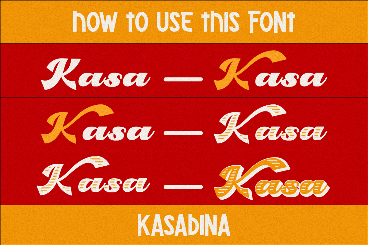 Kasabina - Groovy Script Font, a Font by PutraCetol Studio (Photo 11 of 11)