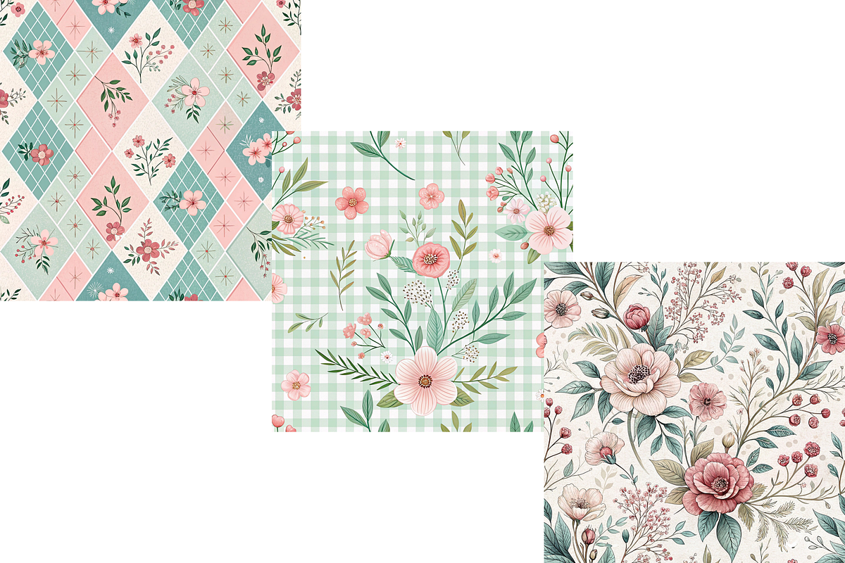 Cottagecore Floral Seamless Pattern