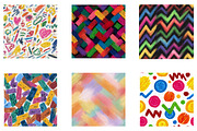 Colorful Crayon Scribble Patterns, a Pattern Graphic by CreationArt (Thumbnail 3 of 5)