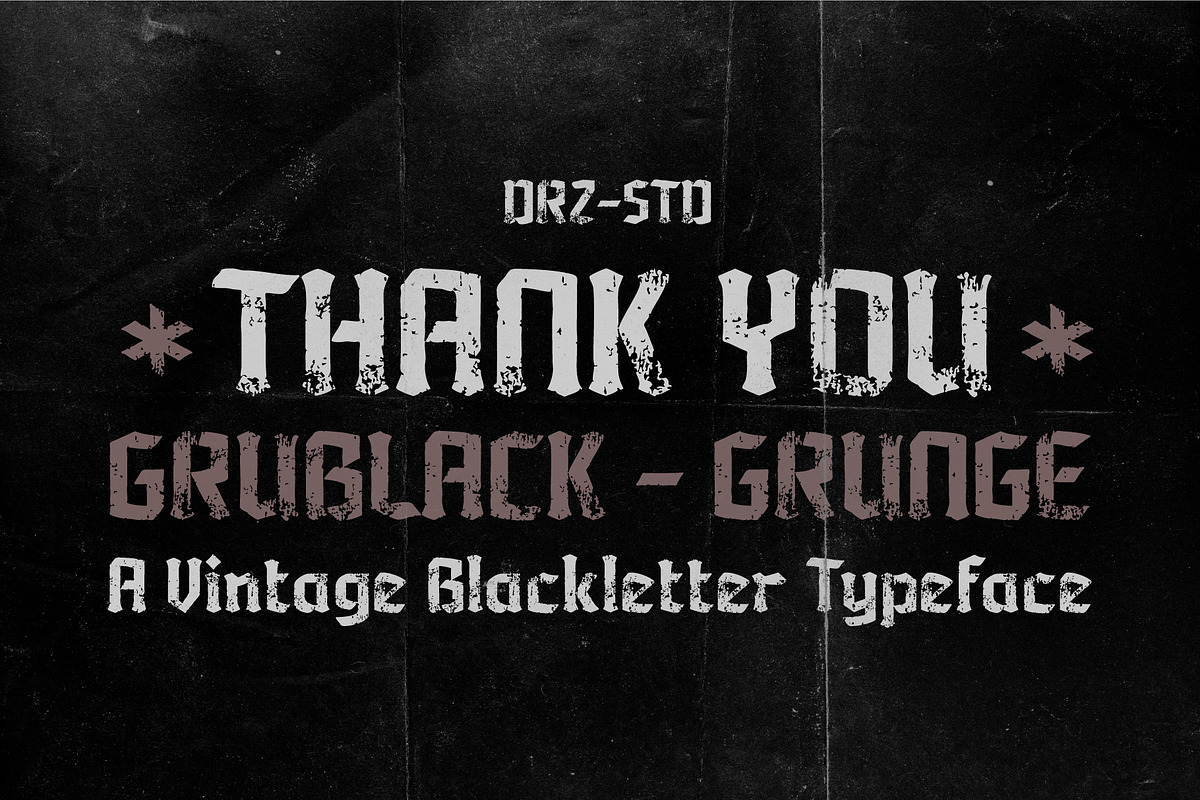 Grublack - Vintage Blackletter Font, a Blackletter Font by Drizy (Photo 10 of 10)