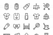 50 Baby Line Icons, an Icon by IconBunny (Thumbnail 2 of 2)