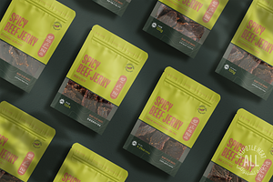 Spicy Beef Jerky Pouch Template All, a Marketing Template by fisihsani