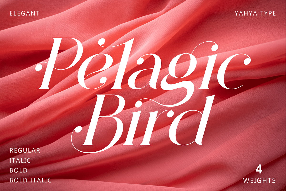 Pelagic Bird - Unique Ligature Font, a Serif Font by Yahya Type (Photo 2 of 22)