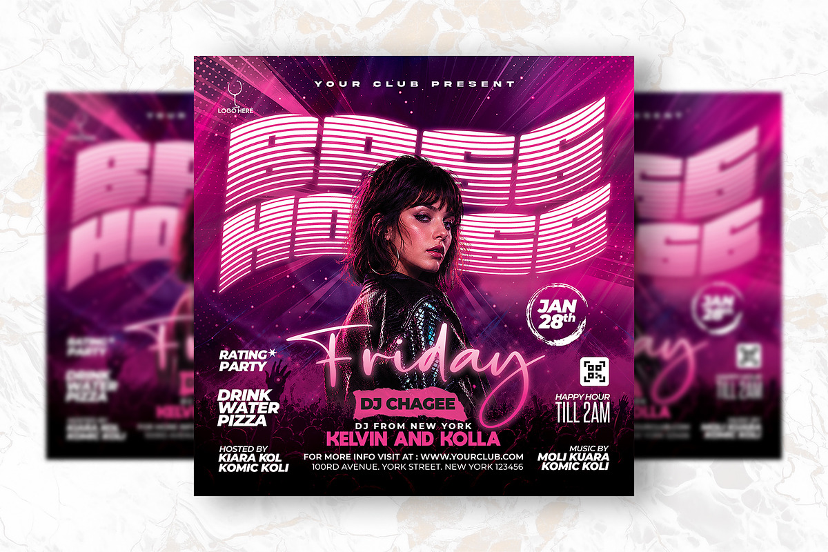 Base House Party Flyer Template, a Flyer Template by Shajib Shikder (Photo 2 of 2)