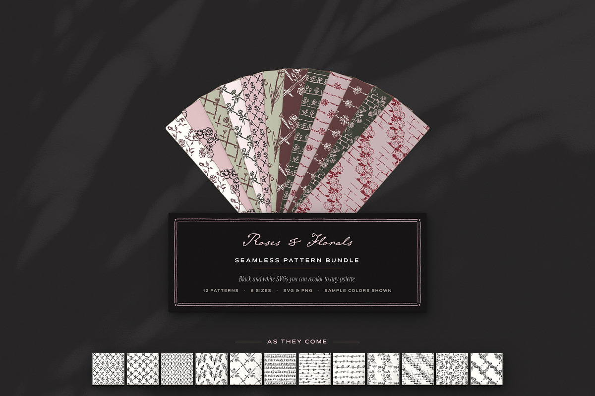 Roses & Florals Seamless Patterns, a Pattern Graphic by The October Creative (Photo 12 of 12)