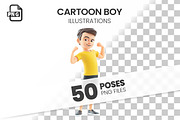 Cartoon Boy – Set of 50 Poses, a Person Illustration by 3DMask (Thumbnail 1 of 6)